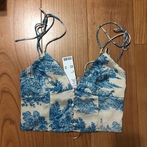 Urban Outfitters Lolly Satin Tie Strap Top